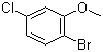 2-溴-5-氯苯甲醚分子结构 (CAS 174913-09-8)