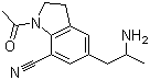 1-乙酰基-5-(2-氨基丙基)-2,3-二氢-7-氰基吲哚分子结构 (CAS 175837-01-1)