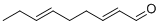 (E,E)-2,6-壬二烯醛,分子结构 (CAS 17587-33-6)