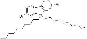 2,7-二溴-9,9-二癸基芴分子结构 (CAS 175922-78-8)