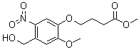 4-(4-羟基甲基-2-甲氧基-5-硝基苯氧基)丁酸甲酯分子结构 (CAS 176375-43-2)