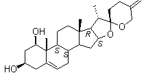 结构式 CAS# 17676-33-4, 新鲁斯皂甙元