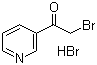 3-(2-溴乙酰基)吡啶氢溴酸盐分子结构 (CAS 17694-68-7)