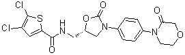 结构式 CAS# 1770812-37-7, 4,5-二氯-N-[[(5S)-2-氧代-3-[4-(3-氧代-4-吗啉基)苯基]-5-恶唑烷基]甲基]-2-噻吩甲酰胺