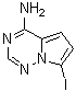 7-Iodopyrrolo[2,1-f][1,2,4]triazin-4-amine molecular structure (CAS 1770840-43-1)