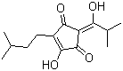 4-羟基-2-(1-羟基-2-甲基亚丙基)-5-异戊基-4-环戊烯-1,3-二酮分子结构 (CAS 1773-88-2)