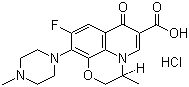左氧氟沙星盐酸盐分子结构 (CAS 177325-13-2)