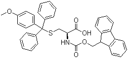 Fmoc-S-(4-甲氧基三苯甲基)-L-半胱氨酸分子结构 (CAS 177582-21-7)