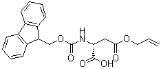 N-[芴甲氧羰基]-D-天冬氨酸 4-(2-丙烯-1-基)酯分子结构 (CAS 177609-12-0)
