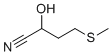 2-羟基-4-(甲硫基)丁腈分子结构 (CAS 17773-41-0)