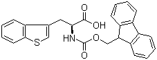 Fmoc-L-3-(3-苯并噻吩基)丙氨酸分子结构 (CAS 177966-60-8)
