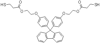 9H-芴-9-亚基双(4,1-亚苯基氧基-2,1-乙二基)双(3-巯基丙酸)酯分子结构 (CAS 178182-03-1)
