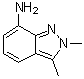 2,3-二甲基-2H-吲唑-7-胺分子结构 (CAS 1783625-55-7)