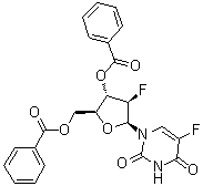 1-(3,5-二-O-苯甲酰基-2-脱氧-2-氟-beta-L-呋喃阿拉伯糖基)-5-氟-2,4(1H,3H)-嘧啶二酮分子结构 (CAS 178687-87-1)
