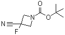 3-Cyano-3-fluoro-1-azetidinecarboxylic acid 1,1-dimethylethyl ester molecular structure (CAS 1788041-57-5)