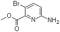 6-氨基-3-溴吡啶-2-甲酸甲酯分子结构 (CAS 178876-83-0)