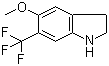 5-甲氧基-6-(三氟甲基)吲哚啉分子结构 (CAS 178896-79-2)