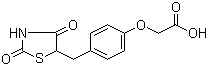 4-(2,4-Dioxothiazolidin-5-ylmethyl)phenoxyacetic acid molecular structure (CAS 179087-93-5)