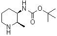 N-[(2R,3R)-2-甲基-3-哌啶基]氨基甲酸叔丁酯分子结构 (CAS 1791402-58-8)