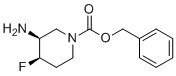(3S,4R)-benzyl 3-amino-4-fluoropiperidine-1-carboxylate molecular structure (CAS 1792190-59-0)
