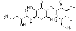 4-O-(6-Amino-6-deoxy-alpha-D-glucopyranosyl)-N1-[(2S)-4-amino-2-hydroxy-1-oxobutyl]-2-deoxy-D-streptamine molecular structure (CAS 1793053-90-3)