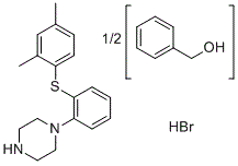 Vortioxetine Hemi Benzyl alcohol Hydrobromide molecular structure (CAS 1793058-29-3)