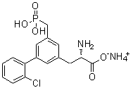 (S)-alpha-Amino-2'-chloro-5-(phosphonomethyl)-[1,1'-biphenyl]-3-propanoic acid monoammonium salt molecular structure (CAS 179411-94-0)