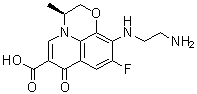 (3S)-10-[(2-Aminoethyl)amino]-9-fluoro-2,3-dihydro-3-methyl-7-oxo-7H-pyrido[1,2,3-de]-1,4-benzoxazine-6-carboxylic acid molecular structure (CAS 1797510-34-9)