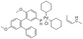 [(1,2,3-?)-2-Buten-1-yl]chloro[dicyclohexyl(2',6'-dimethoxy[1,1'-biphenyl]-2-yl)phosphine-?P]palladium molecular structure (CAS 1798781-99-3)