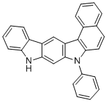 7-Phenyl-7,9-dihydrobenzo[g]indolo[2,3-b]carbazole molecular structure (CAS 1800022-02-9)