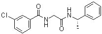 3-Chloro-N-[2-oxo-2-[[(1S)-1-phenylethyl]amino]ethyl]benzamide molecular structure (CAS 1802326-66-4)