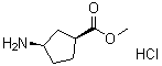 (1S,3R)-3-Aminocyclopentanecarboxylic acid methyl ester hydrochloride molecular structure (CAS 180323-49-3)