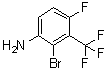 2-溴-4-氟-3-(三氟甲基)苯胺分子结构 (CAS 1805249-14-2)