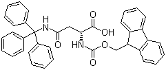 N-Fmoc-N'-三苯甲基-D-天冬酰胺分子结构 (CAS 180570-71-2)