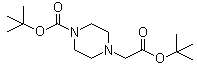 4-[(1,1-二甲基乙氧基)羰基]-1-哌嗪乙酸叔丁酯分子结构 (CAS 180576-04-9)