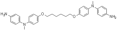 N1,N1'-[1,6-己烷二基二(氧基-4,1-亚苯基)]二[N1-甲基-1,4-苯二胺]分子结构 (CAS 1807536-66-8)
