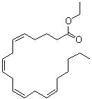 花生四烯酸乙酯分子结构 (CAS 1808-26-0)