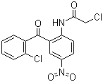 2-(2-氯乙酰氨基)-5-硝基-2'-氯二苯甲酮分子结构 (CAS 180854-85-7)