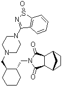 (3aR,4S,7R,7aS)-六氢-2-[[(1R,2R)-2-[[4-(1-氧代-1,2-苯并异噻唑-3-基)-1-哌嗪基]甲基]环己基]甲基]-4,7-甲桥-1H-异吲哚-1,3(2H)-二酮分子结构 (CAS 1809325-45-8)