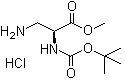 (2S)-3-Amino-2-[[(tert-butoxy)carbonyl]amino]propanoic acid methyl ester hydrochloride molecular structure (CAS 181228-33-1)
