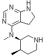 6,7-Dihydro-N-methyl-N-[(3R,4R)-4-methyl-3-piperidinyl]-5H-pyrrolo[2,3-d]pyrimidin-4-amine molecular structure (CAS 1812890-23-5)
