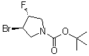 (3R,4R)-rel-3-Bromo-4-fluoro-1-pyrrolidinecarboxylic acid 1,1-dimethylethyl ester molecular structure (CAS 1818847-67-4)