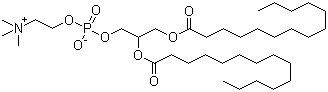 Dimyristoyl phosphatidylcholine molecular structure (CAS 18194-24-6)