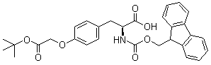 N-芴甲氧羰基-4-(叔丁氧羰基甲氧基)-L-苯丙氨酸分子结构 (CAS 181951-92-8)