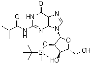 2'-O-(叔丁基二甲基硅烷基)-N-异丁酰基鸟苷分子结构 (CAS 182007-86-9)