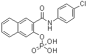 N-(4-氯苯基)-3-(磷酰氧基)-2-萘甲酰胺分子结构 (CAS 18228-17-6)