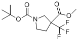 1-Tert-butyl 3-methyl 3-(trifluoromethyl)pyrrolidine-1,3-dicarboxylate molecular structure (CAS 1823256-51-4)