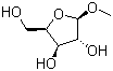 甲基 beta-D-呋喃木糖苷分子结构 (CAS 1824-97-1)