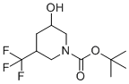 tert-Butyl 3-hydroxy-5-(trifluoromethyl)piperidine-1-carboxylate molecular structure (CAS 1824210-98-1)