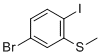 (5-Bromo-2-iodophenyl)(methyl)sulfane molecular structure (CAS 1824602-11-0)